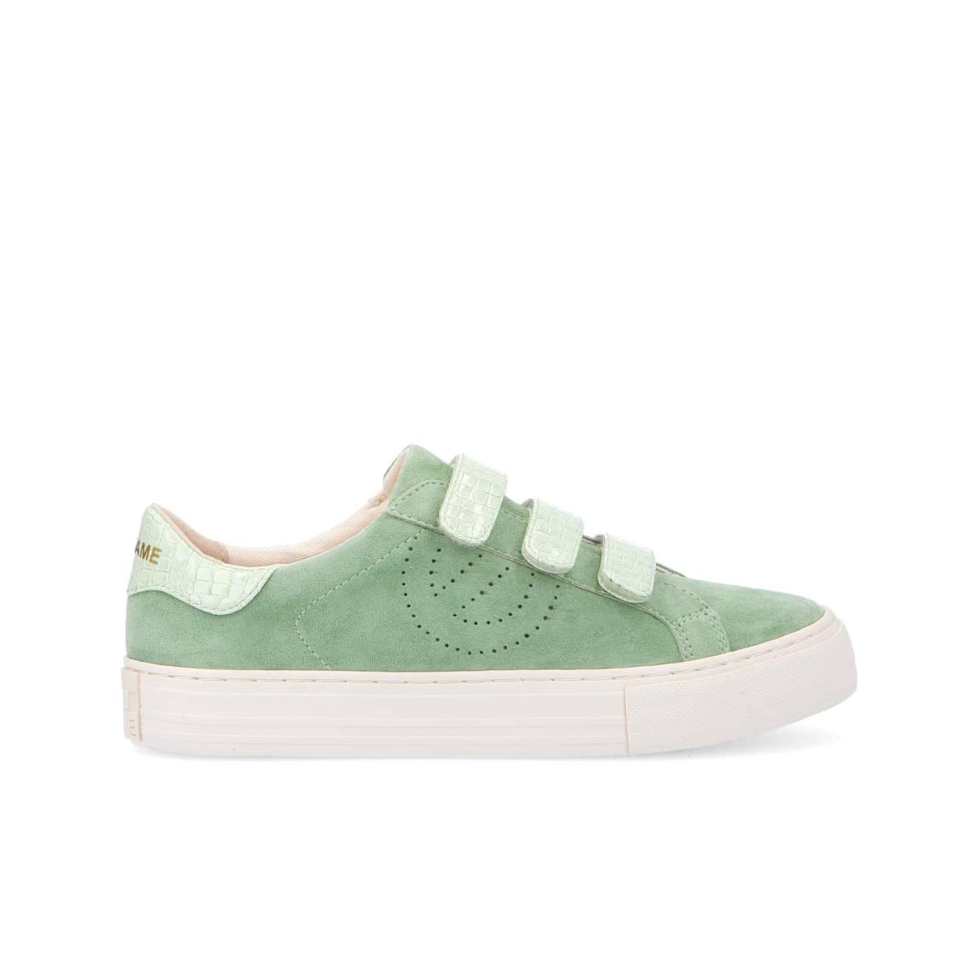 CINGHIE ARCADE PERFOS - G.SUEDE/KROKO - JADE/TILLEUL